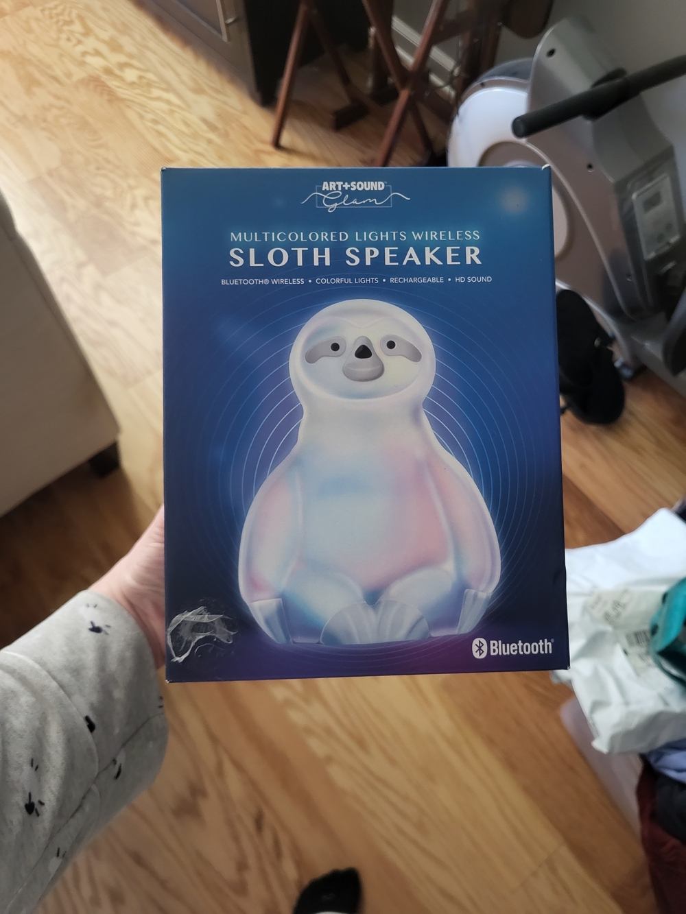 Glow Multicolored Wireless Sloth Speaker - White